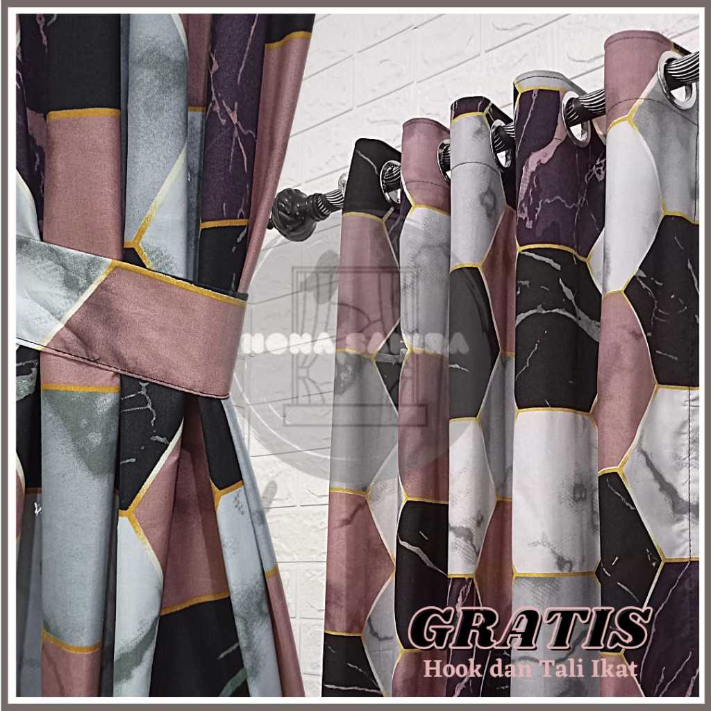 TIRAI PINTU DAN GORDEN JENDELA POLOS EMBOSS SMOKERING MINIMALIS AESTHETIC HORDENG KORDEN