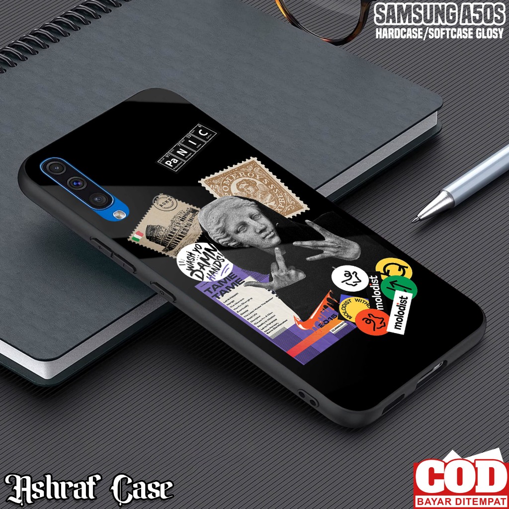 Case Samsung A50S - Casing Samsung A50S ( Estetik ) Kesing Hp Samsung A50s - Softcase Glass Kaca - C