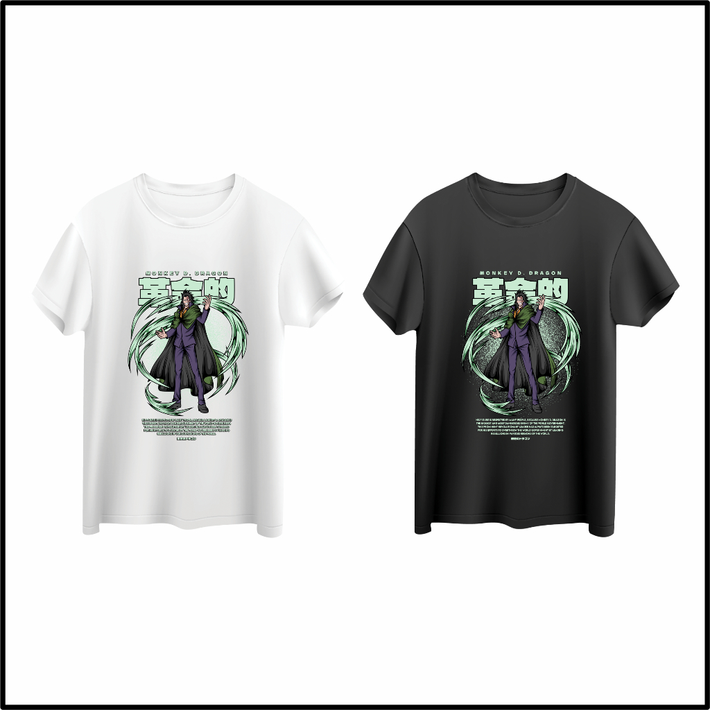 (88029) - MONKEY D DRAGON Kaos Custom DTF Printing Kaos 24s