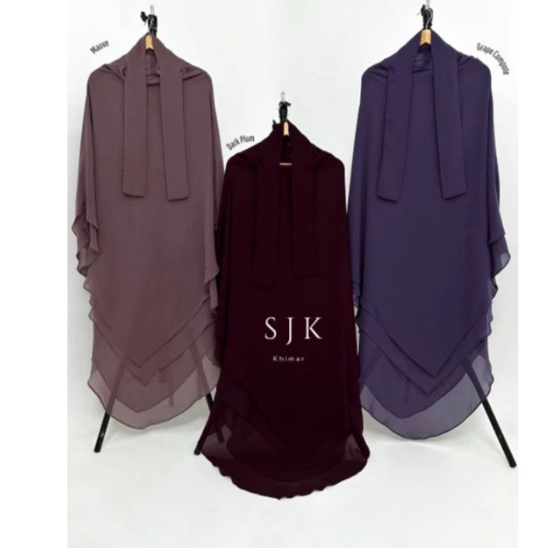 preloved FK chiffon Arab mahira dark plum