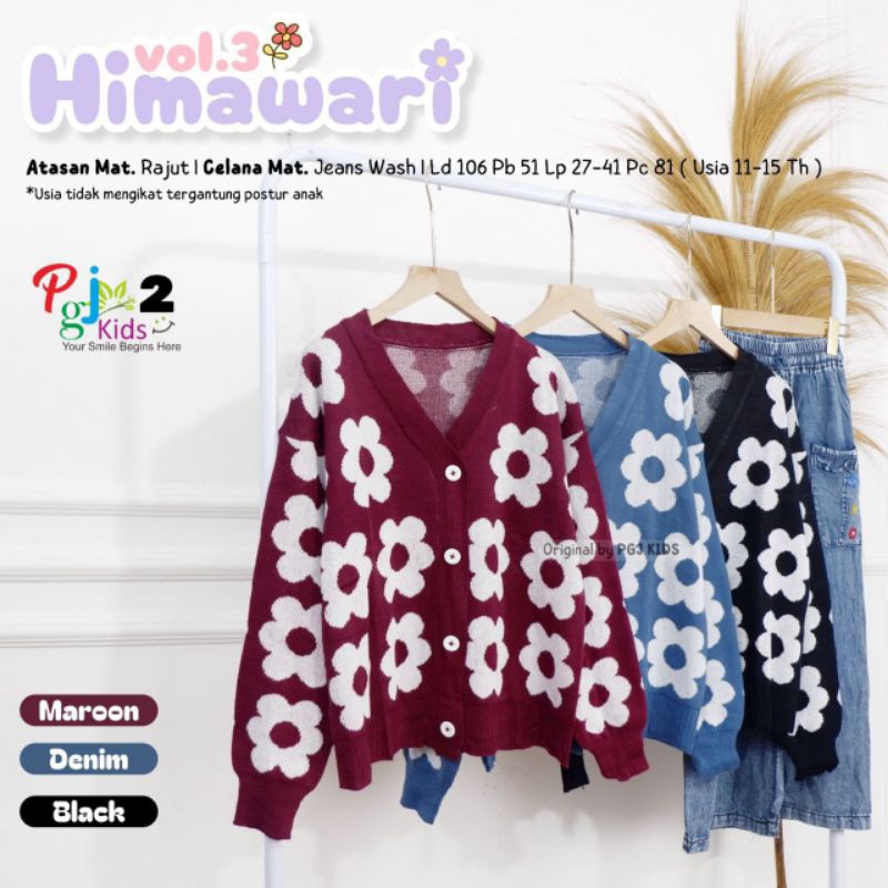 Setelan Anak Perempuan Bahan Rajut Umur 11 Tahun - 15 Tahun, Himawan Set Kids Solo
