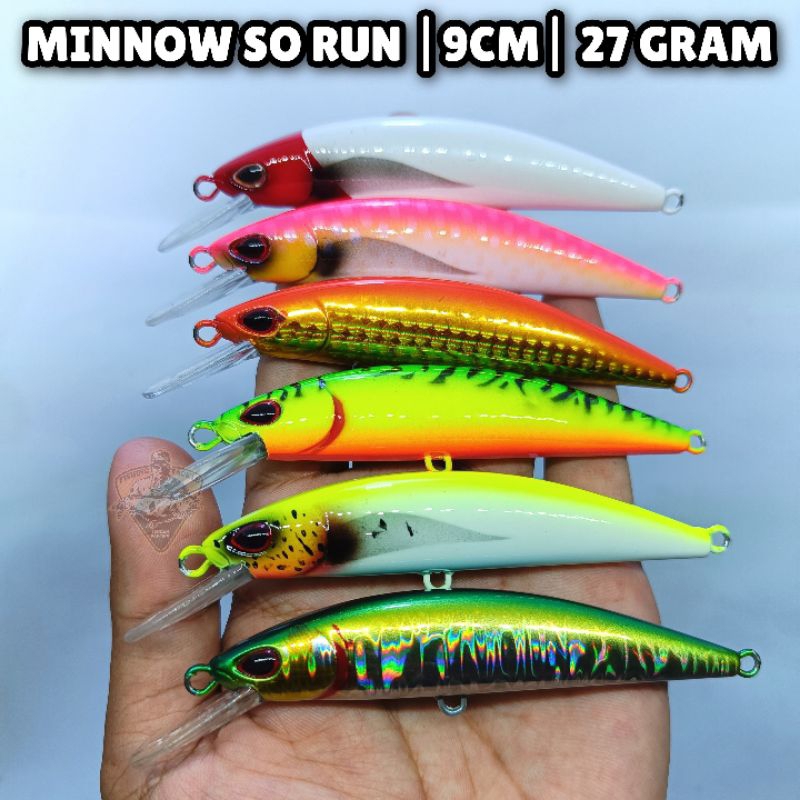 Lure So Run Minnow 9Cm | 27Gram Umpan Casting