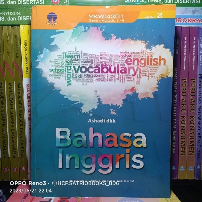 Bahasa Inggris Edisi 2 | Buku Bahasa Inggris BMP MKWI4201 Pengarang Ashadi, dkk | Penerbit Universit