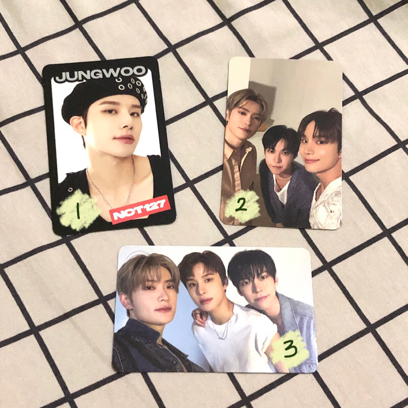 official photocard nct 127 jungwoo, jaehyun, doyoung, dojaejung, djj, unit, group (pc album digipack