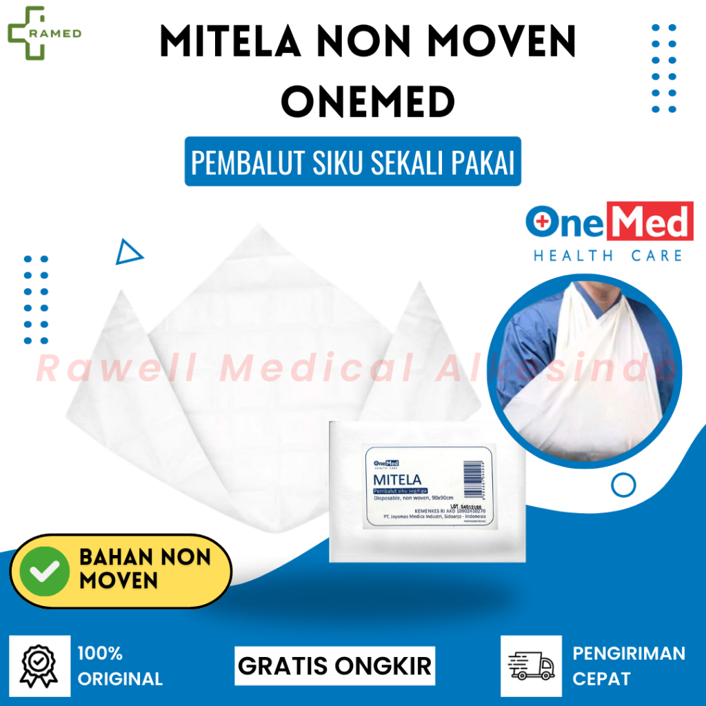 Mitela Non Moven Onemed / Pembalut Siku Mitela Onemed / Mitela Segitiga Disposable