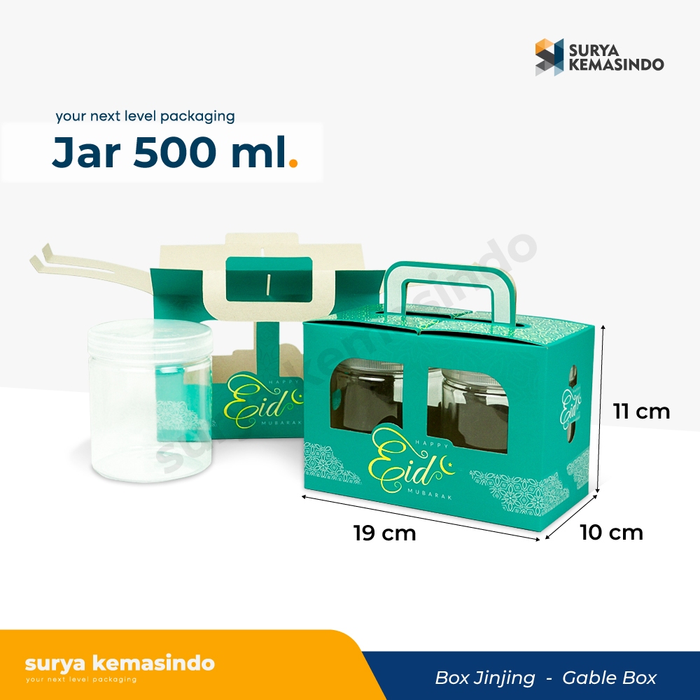 

Box Jar Premium 500 ml Isi 2 Toples Bulat (19x10x11)