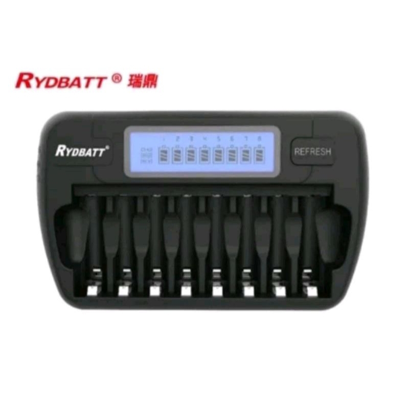 CHARGER RYDBATT NIMH/NICD 8 SLOT LCD SMART CHARGER