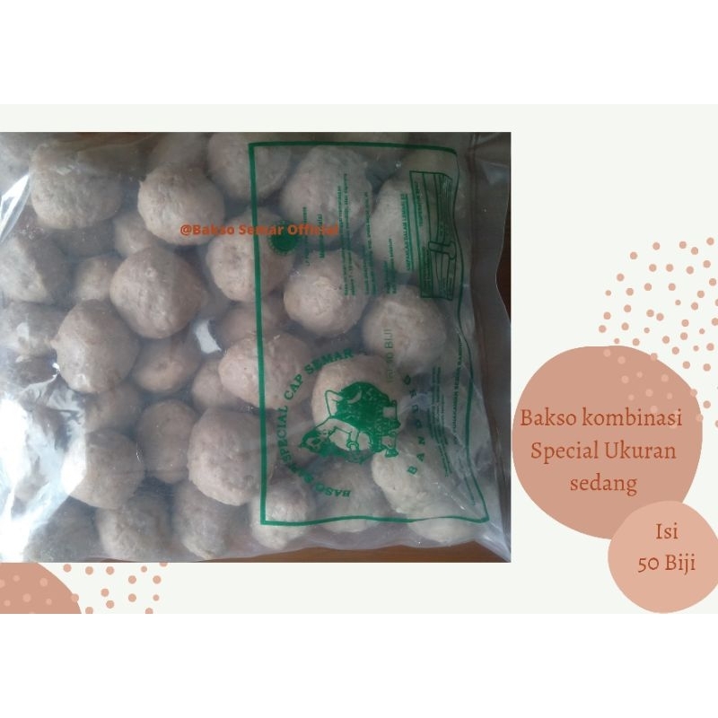 

Bakso Kombinasi Daging Sapi Dan Daging Ayam BMS Isi 25 Biji