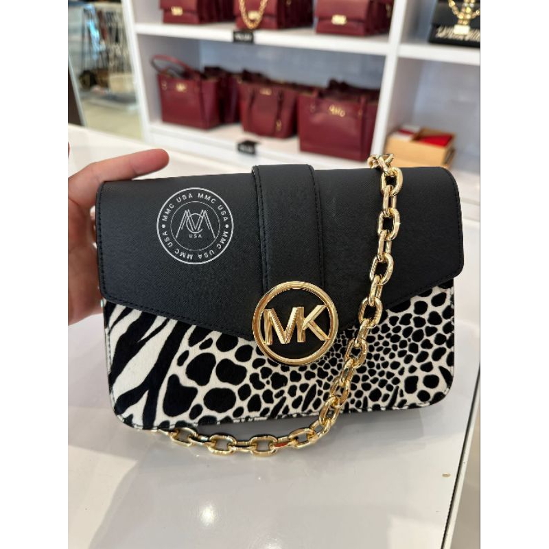 MK MD CARMEN CONV SHOULDER TIGER RPRINT