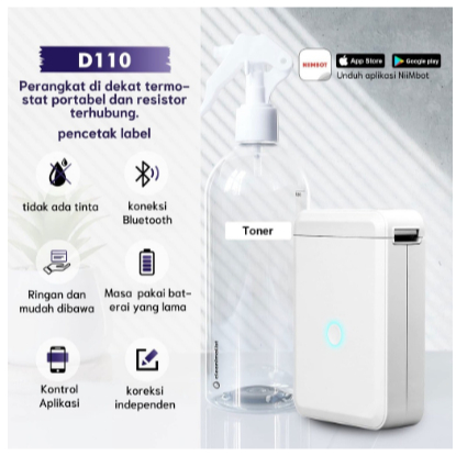 

Niimbot D110 Jingchen Mini Portable Wireless Bluetooth Label Thermal Printer