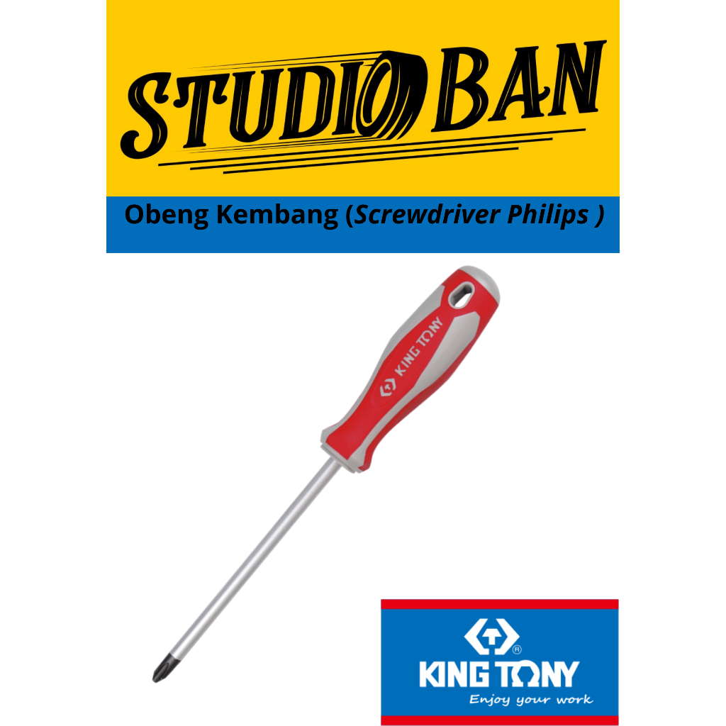 Obeng Plus/Kembang Magnet King Tony Screwdriver Phillips
