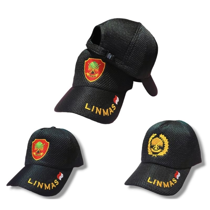 topi linmas hitam