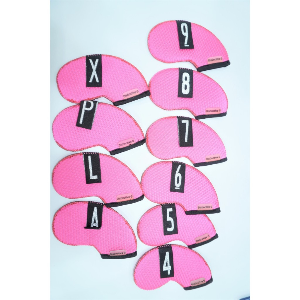 Pink Iron Set Head Cover Golf - Sarung penutup Stick Club