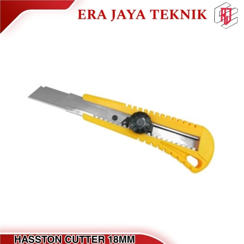 

HASSTON Pisau Cutter Handle Plastik Kuning 18mm 0820-101