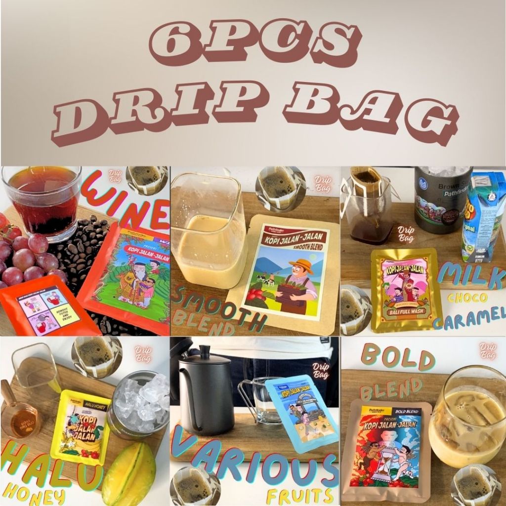 

(1PAX) 6pcs Coffee Drip Bag Kopi Instant Termurah / Filter Bag Coffee (non alcohol) - Pathfinder