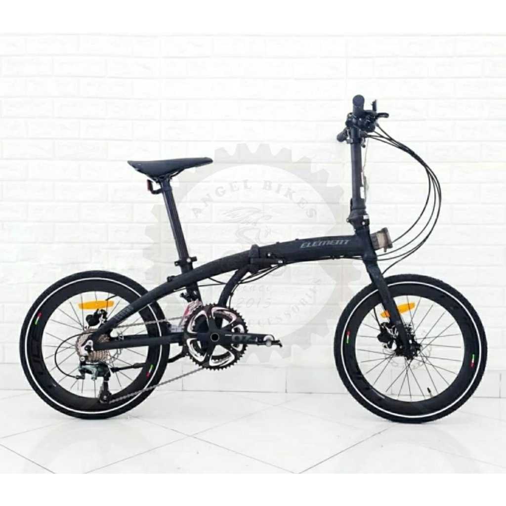 Sepeda Lipat Element Ecosmo Z10 Black Coral 2 x 10 TIAGRA