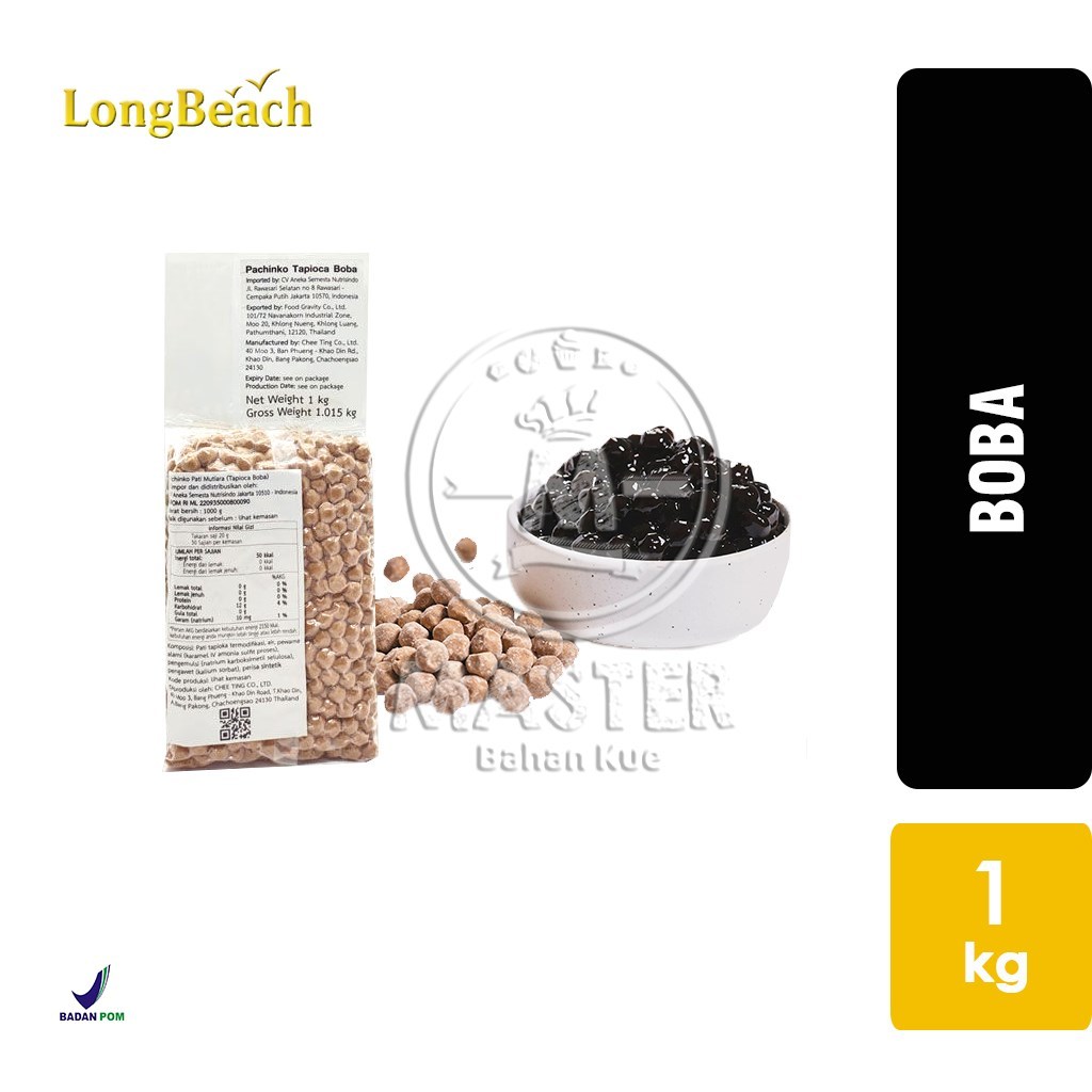 

Boba Pearl 1 kg Thailand Long Beach PACHINKO [KEMASAN ASLI 1KG]