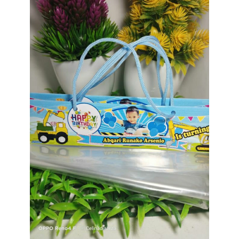 

Label + plastik snack ulang tahun Custom