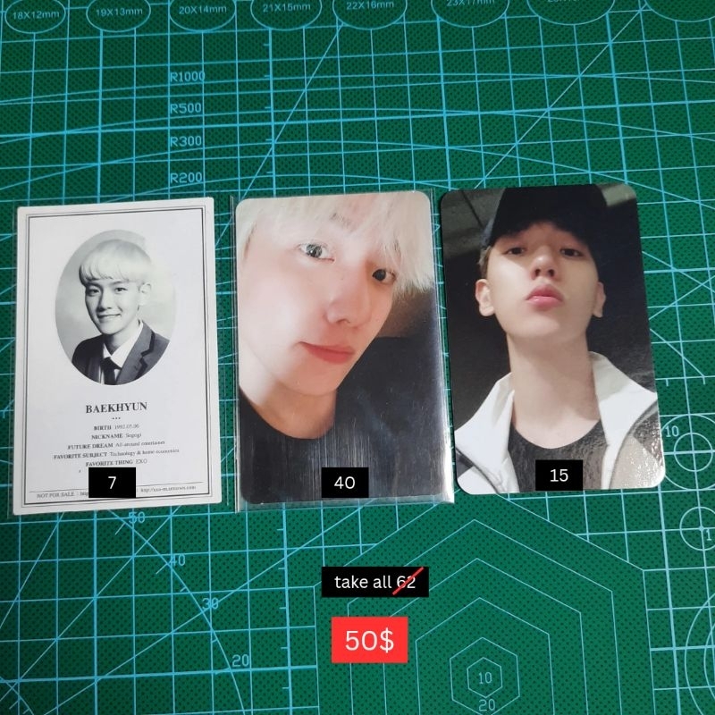 exo official photocard pc non album baekhyun obsession xoxo kihno mint candy delight
