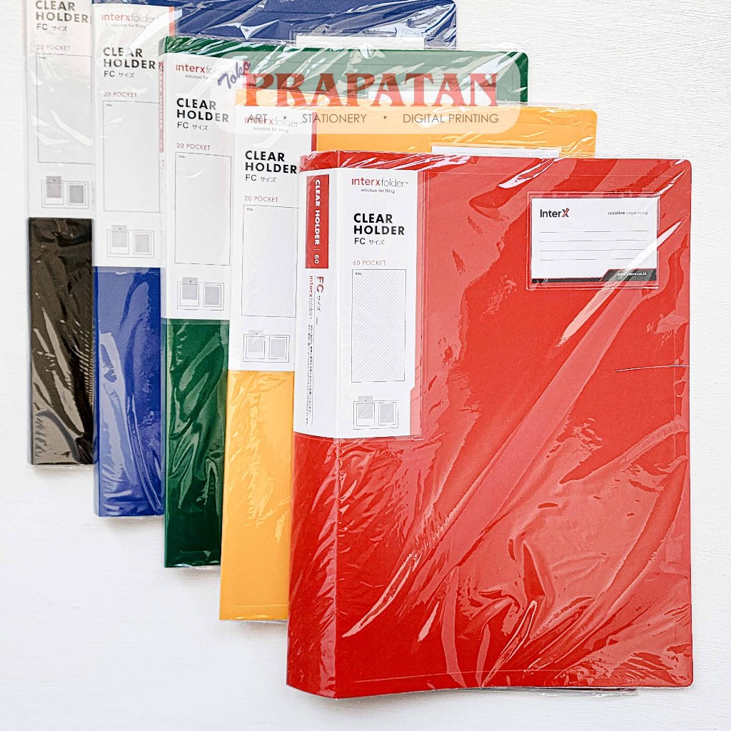 

InterX Clear Holder Folio 60 Pockets | Map File Organizer