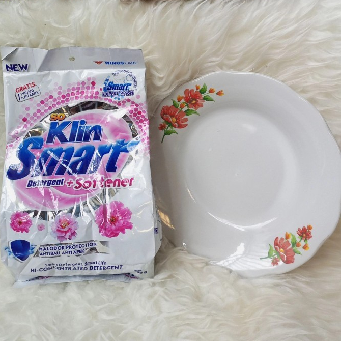 [ECER] gratis piring SO KLIN SMART deterjen bubuk detergen isi 725 gram