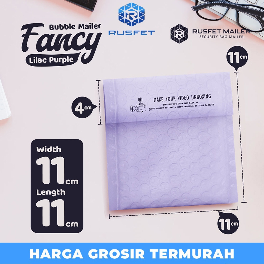 

AMPLOP BUBBLE MURAH | POLYBUBBLE MURAH LIGHT PURPLE 11X11CM
