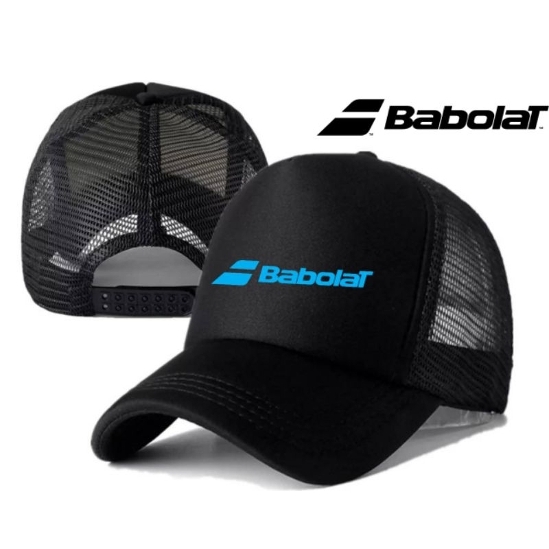 Topi tenis lapangan bahan tebal topi hitam polos premium