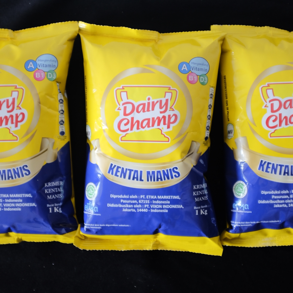 

SUSU DAIRY CHAMP - DAIRY CHAMP POUCH 2.5KG - SUSU EVAPORASI DAIRY MILK POUCH 2,5KG - SUSU KENTAL MANIS DAIRY CHAMP 2,5KG