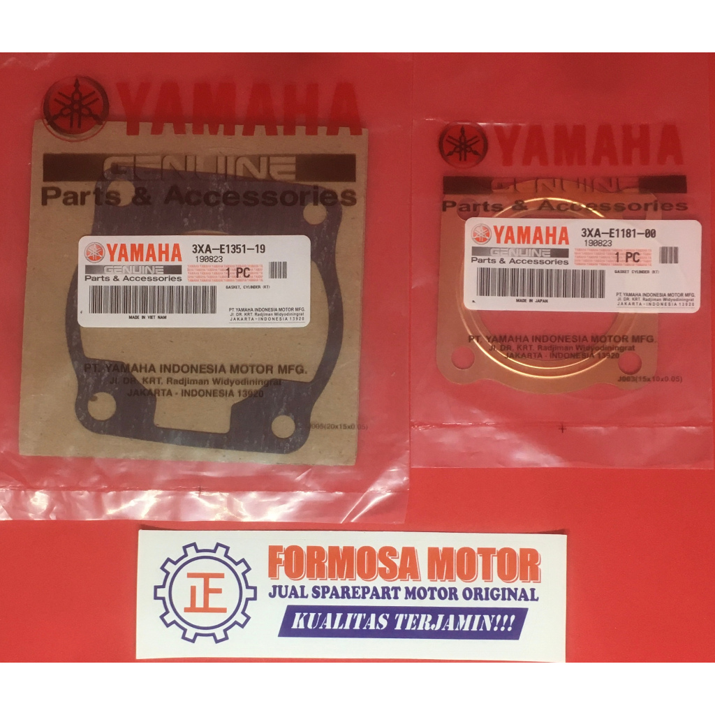 PAKING PAKEN BLOK HEAD SET YAMAHA FIZR FI ZR F1 3XA-E1351-19 3XA-E1181-00 YAMAHA ORIGINAL