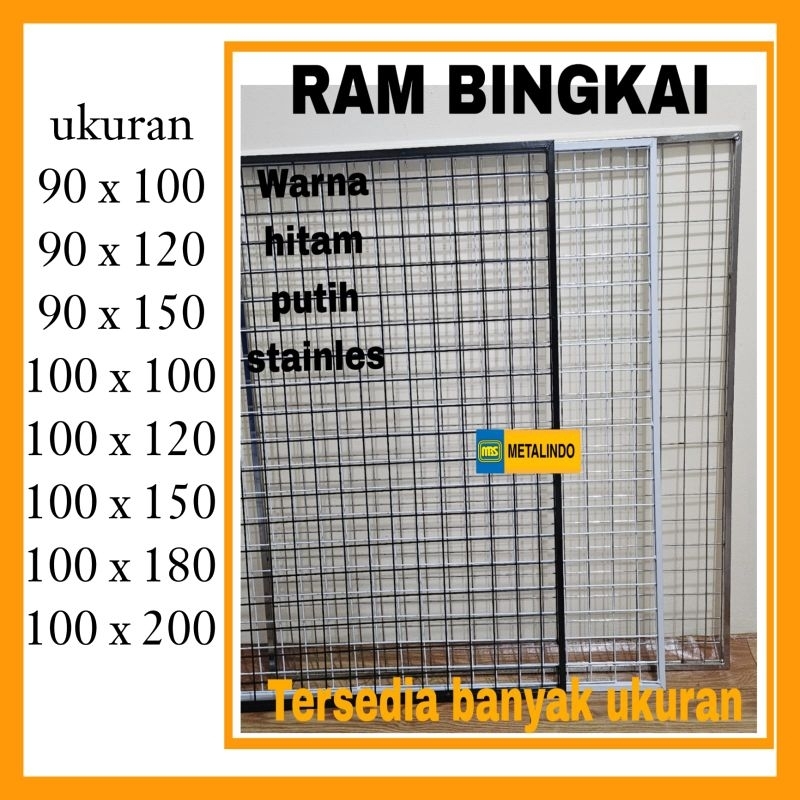 Ram jaring kawat bingkai jaring kawat display serbagua ukuran besar