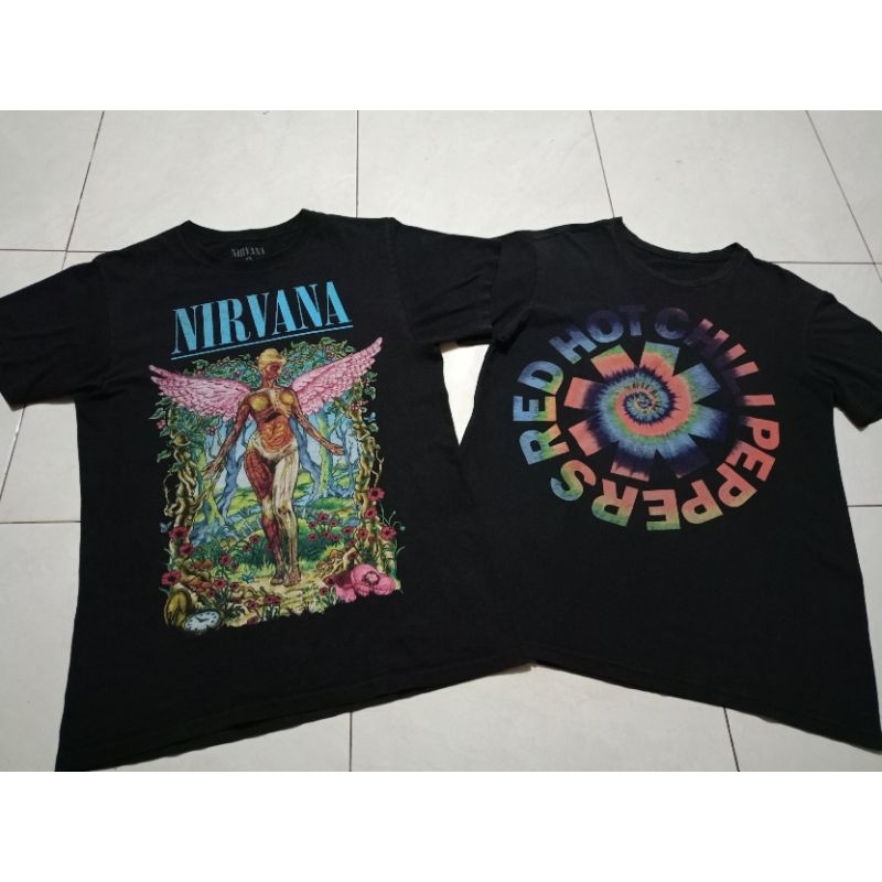 kaos band red hot Chili peppers Rhcp Nirvana in utero second