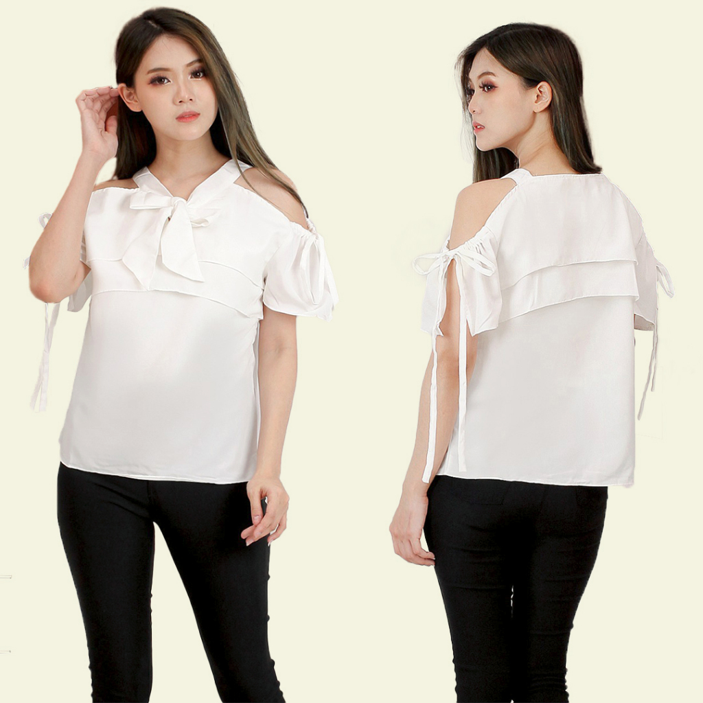 Baju Blus Wanita Model Korean Bahu Terbuka