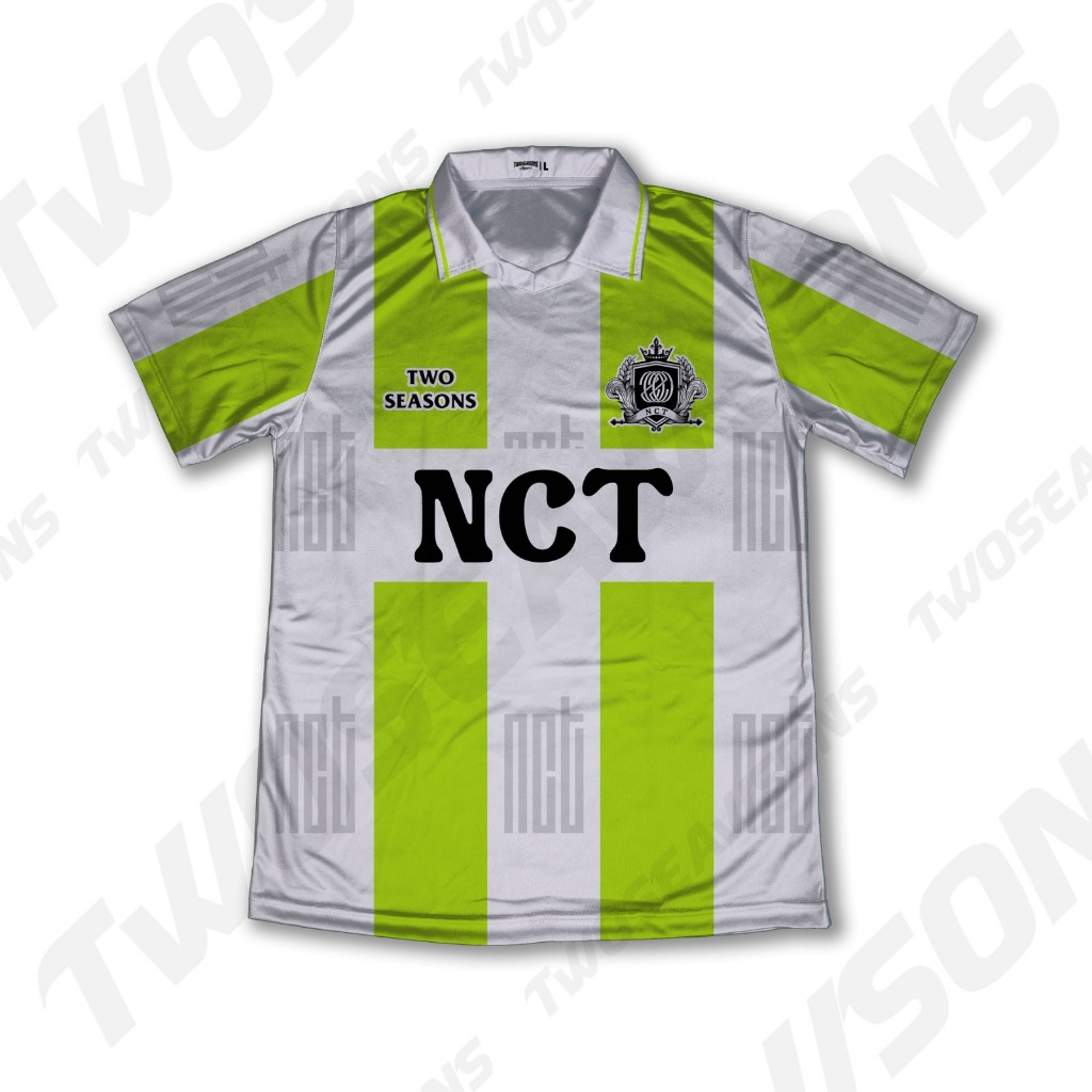 Baju Kaos Tshirt Jersey Vintage Kpop NCT Edition NCT 127 NCT DREAM NCT U Hijau Aesthetic Full Printi