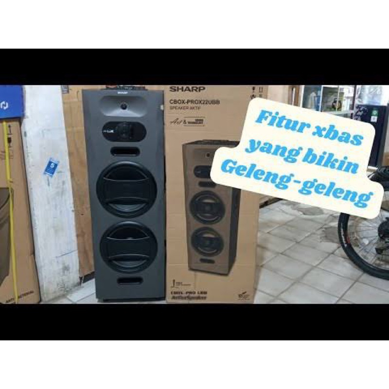 SHARP SPEAKER SHARP AKTIF SHARP CBOX-PRO22UBB / BIG WOOFER ( 12" x 2 ) SHARP DOUBLE WOOFER / BLUETOO