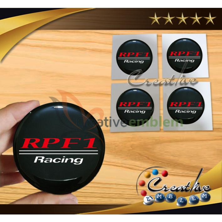 Sticker Timbul Tutup Dop Velg RPF1 Racing 4 Pcs