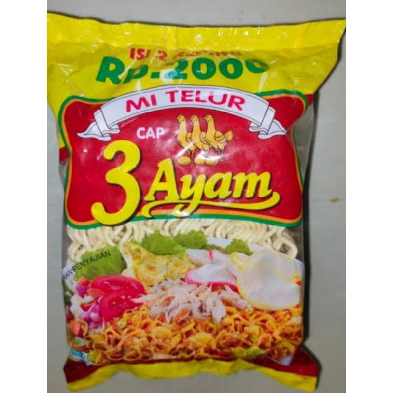 

Mi Telur Cap 3 ayam ekonomis isi 2 keping