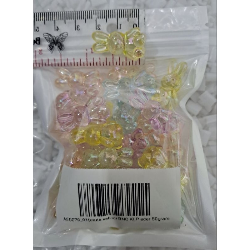 mute manik kelinci bening kilap AB ecer 50gram(sa)