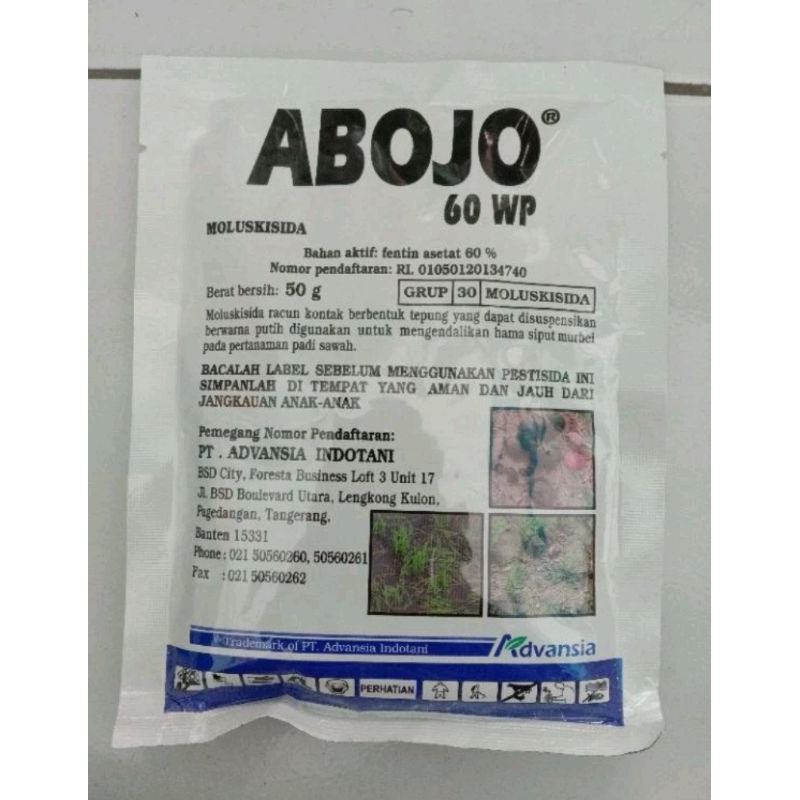 Obat Keong ABOJO 60 WP - 50 Gram