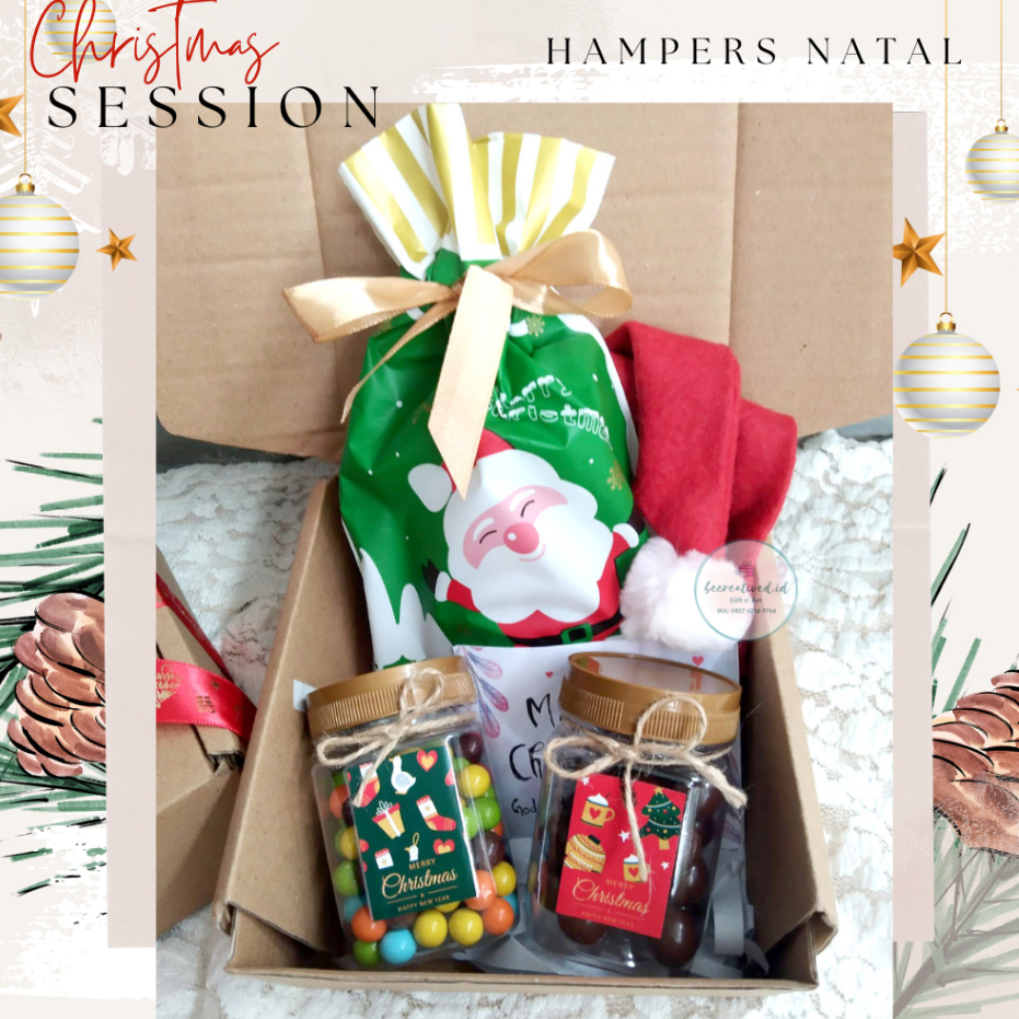 

HAMPERS NATAL MERRY CHRISTMAS Kado Natal Cookies Coklat