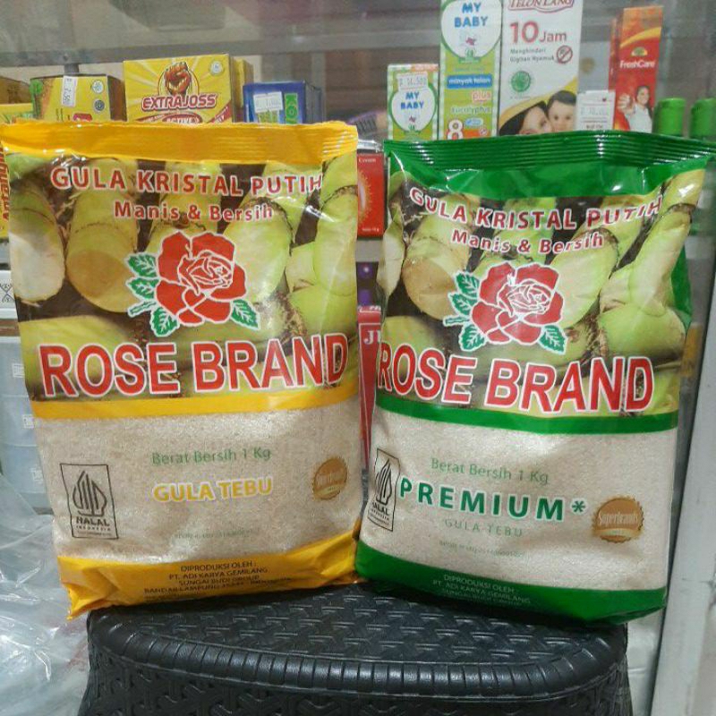 

Rosebrand gula kemasan putih/kuning gula tebu/premium 1 kg