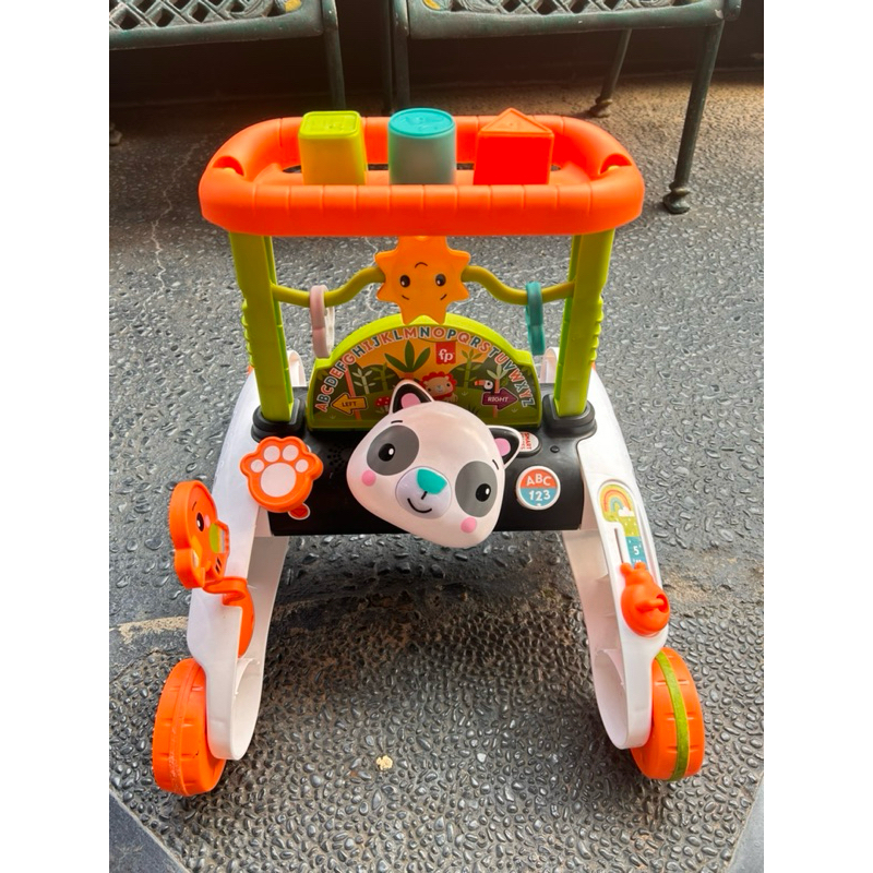 PRELOVED Fisher Price 2 Sides Steady Speed Panda Walker, Dorongan bayi belajar jalan