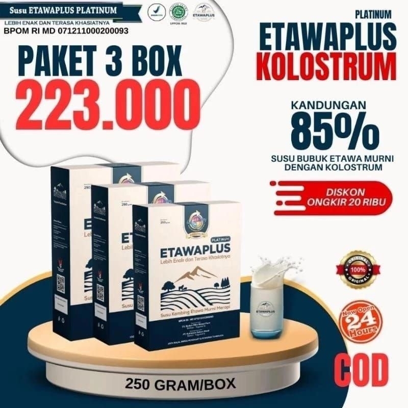 

Paket 3 Box Etawaplus Susu Kambing Etawaku