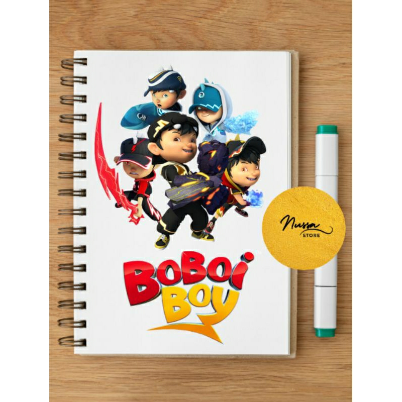 

Pocket NoteBook A6 Spiral Boboiboy Galaxy Bisa Custom Nama - T02