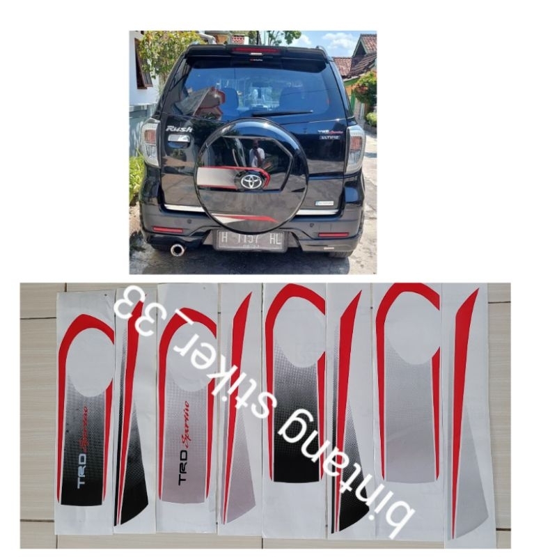 stiker ban serep trd seportivo rush terios/stiker ban serep polos/stiker caver ban
