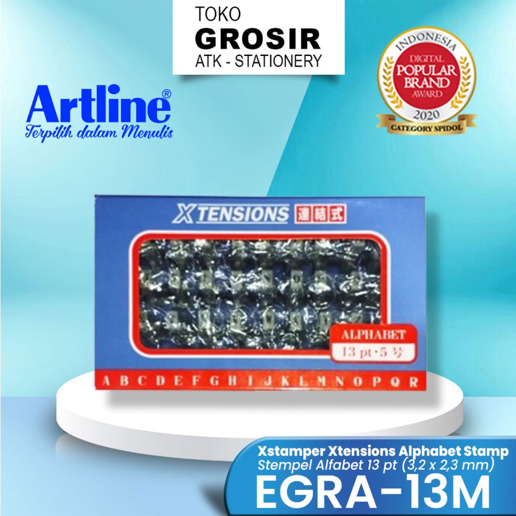 

ARTLINE Xstamper Xtensions Alphabet Stamp EGRA-13M / Alfabet Stempel 13 pt