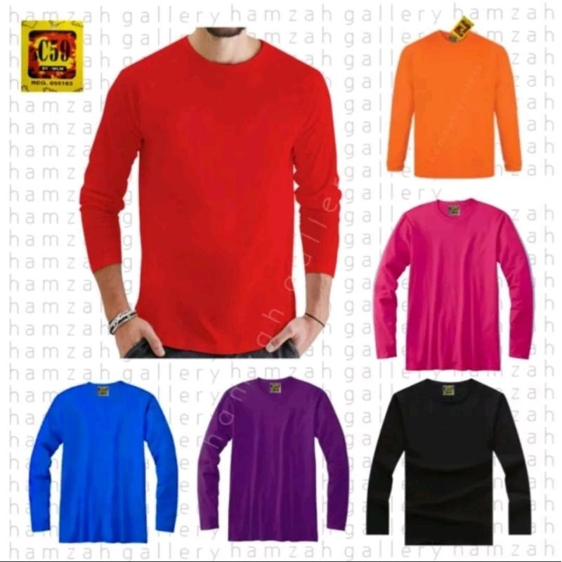 KAOS POLOS C59 LENGAN PANJANG