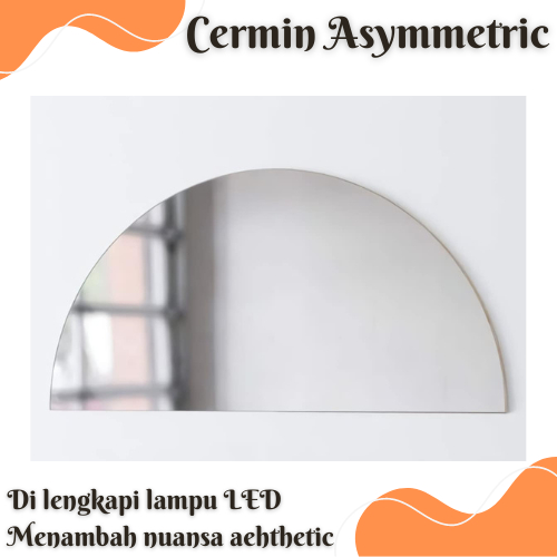 TERMURAH cermin dinding lampu led asymmetric lapis pvc / cermin dinding / cermin asymmetric / cermin
