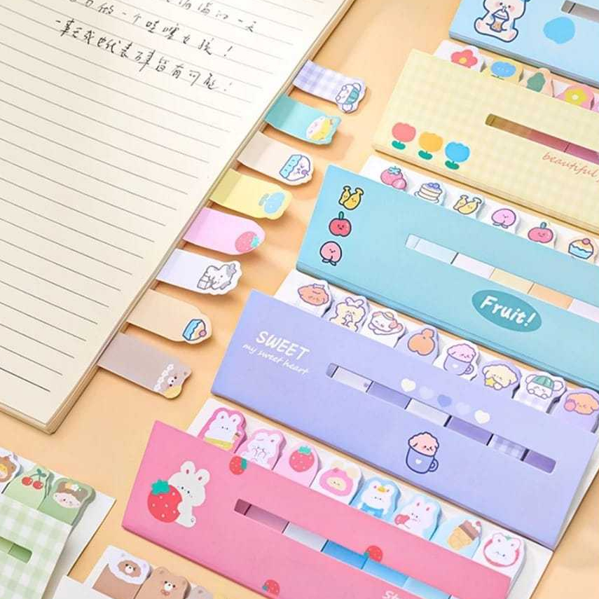 

COD Pembatas Buku Tempel Motif Lucu Karakter / Sticker Penanda Buku