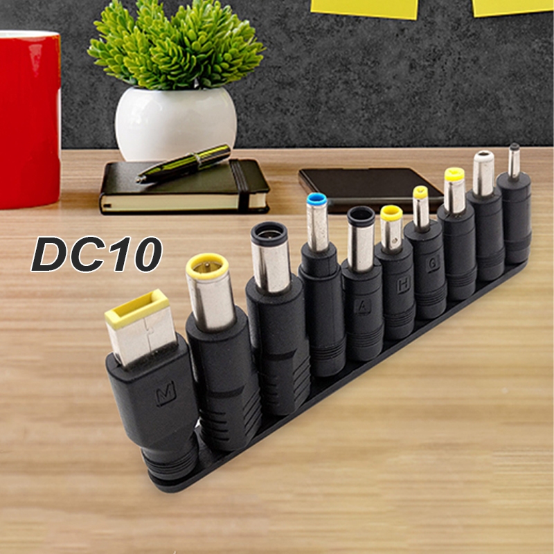 10pcs Tips Universal Jack Adapter Converter Jack Charger Laptop