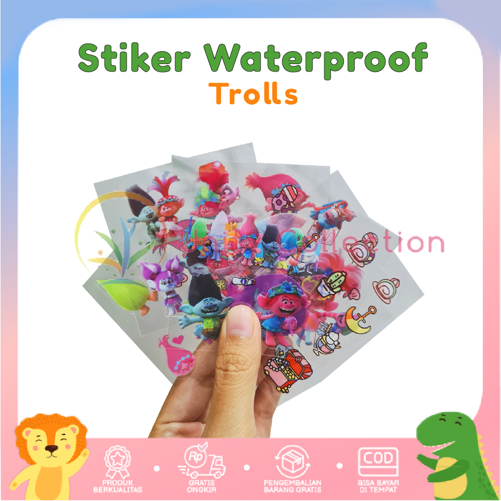 

STICKER NONO TROLLS [ECER] WATERPROOF / 1 LEMBAR STIKER